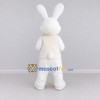 Custom White and Pink Rabbit in Vest Mascot Costume Adult Full Body Suit for Easter Events Custom White and Pink Rabbit in Vest Mascot Costume Adult Full Body Suit for Easter Events