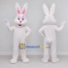 Custom White and Pink Rabbit Mascot Costume Adult Full Body Suit for Easter Events Custom White and Pink Rabbit Mascot Costume Adult Full Body Suit for Easter Events