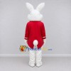 Custom White Red and Yellow Rabbit in Tailcoat Mascot Costume Adult Full Body Suit for Easter Events Custom White Red and Yellow Rabbit in Tailcoat Mascot Costume Adult Full Body Suit for Easter Events