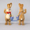 Custom Tan and Red Rabbit with Bow Tie Mascot Costume Adult Full Body Suit for Easter Events Custom Tan and Red Rabbit with Bow Tie Mascot Costume Adult Full Body Suit for Easter Events