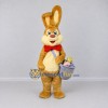 Custom Tan and Red Rabbit with Bow Tie Mascot Costume Adult Full Body Suit for Easter Events Custom Tan and Red Rabbit with Bow Tie Mascot Costume Adult Full Body Suit for Easter Events