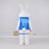 Custom White and Blue Rabbit in Vest Mascot Costume Adult Full Body Suit for Easter Events Custom White and Blue Rabbit in Vest Mascot Costume Adult Full Body Suit for Easter Events