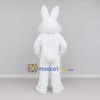 Custom White and Multicolor Rabbit in Patterned Vest Mascot Costume Adult Full Body Suit for Easter Events Custom White and Multicolor Rabbit in Patterned Vest Mascot Costume Adult Full Body Suit for Easter Events