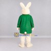 Custom Cream and Green Rabbit in Coat Mascot Costume Adult Full Body Suit for Easter Events