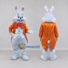 Custom Light Gray and Orange Rabbit in Tailcoat Mascot Costume Adult Full Body Suit for Easter Events Custom Light Gray and Orange Rabbit in Tailcoat Mascot Costume Adult Full Body Suit for Easter Events