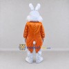 Custom Light Gray and Orange Rabbit in Tailcoat Mascot Costume Adult Full Body Suit for Easter Events Custom Light Gray and Orange Rabbit in Tailcoat Mascot Costume Adult Full Body Suit for Easter Events