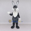 Custom Dark Gray and White Rabbit Mascot Costume Adult Full Body Suit for Easter Events Custom Dark Gray and White Rabbit Mascot Costume Adult Full Body Suit for Easter Events