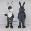 Custom Dark Gray and White Rabbit Mascot Costume Adult Full Body Suit for Easter Events Custom Dark Gray and White Rabbit Mascot Costume Adult Full Body Suit for Easter Events