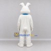 Custom White and Blue Rabbit with Bow Tie Mascot Costume Adult Full Body Suit for Easter Events Custom White and Blue Rabbit with Bow Tie Mascot Costume Adult Full Body Suit for Easter Events