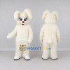 Custom Cream Lop-Eared Rabbit Mascot Costume Adult Full Body Suit for Easter Events Custom Cream Lop-Eared Rabbit Mascot Costume Adult Full Body Suit for Easter Events