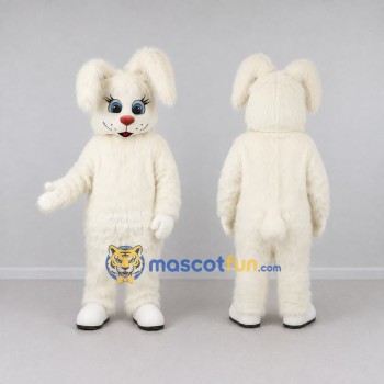 Custom Cream Lop-Eared Rabbit Mascot Costume Adult Full Body Suit for Easter Events
