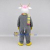 Custom Gray White and Yellow Goat with Scarf Mascot Costume Adult Full Body Suit for Farm Events Custom Gray White and Yellow Goat with Scarf Mascot Costume Adult Full Body Suit for Farm Events