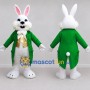 Custom White Green and Gold Rabbit in Tailcoat Mascot Costume Adult Full Body Suit for Easter Events