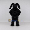 Custom Black and White Lop-Eared Rabbit Mascot Costume Adult Full Body Suit for Easter Events Custom Black and White Lop-Eared Rabbit Mascot Costume Adult Full Body Suit for Easter Events