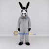 Custom Gray and Black Donkey Mascot Costume Adult Full Body Suit for Farm Events