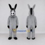 Custom Gray and Black Donkey Mascot Costume Adult Full Body Suit for Farm Events