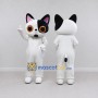 Custom White and Black Cat Mascot Costume Adult Full Body Suit for Pet Events