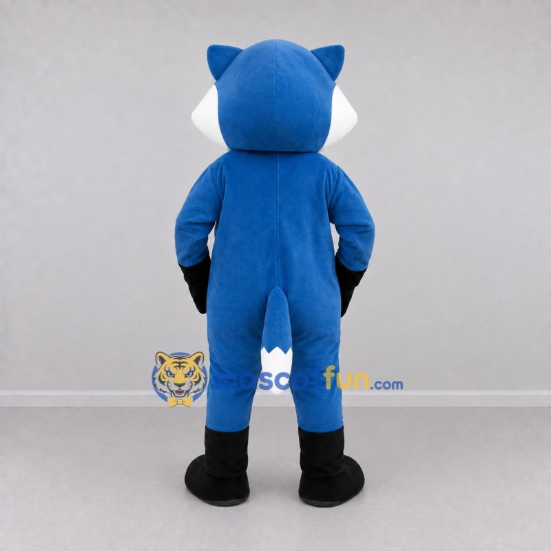 Custom Blue and White Canine Character Mascot Costume Adult Full Body Suit for Community Events Custom Blue and White Canine Character Mascot Costume Adult Full Body Suit for Community Events