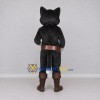 Custom Black White and Brown Cat in Boots Mascot Costume Adult Full Body Suit for Storytelling Events