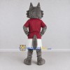 Custom Gray and Burgundy Wolf in Sportswear Mascot Costume Adult Full Body Suit for Sports Events Custom Gray and Burgundy Wolf in Sportswear Mascot Costume Adult Full Body Suit for Sports Events