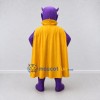 Custom Purple and Yellow Masked Superhero Mascot Costume Adult Full Body Suit for Themed Parties