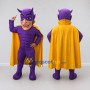 Custom Purple and Yellow Masked Superhero Mascot Costume Adult Full Body Suit for Themed Parties