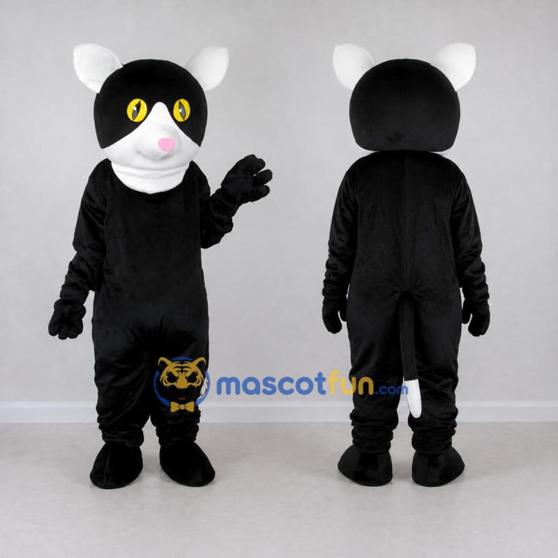 Custom Black and White Cat Mascot Costume Adult Full Body Suit for Pet Events Custom Black and White Cat Mascot Costume Adult Full Body Suit for Pet Events