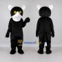 Custom Black and White Cat Mascot Costume Adult Full Body Suit for Pet Events