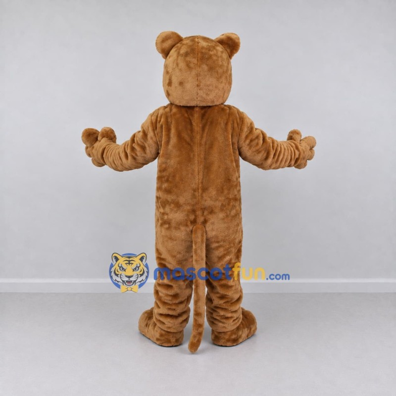 Custom Tan and Cream Cougar Mascot Costume Adult Full Body Suit for Wildlife Events Custom Tan and Cream Cougar Mascot Costume Adult Full Body Suit for Wildlife Events
