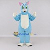 Custom Light Blue and White Cat Mascot Costume Adult Full Body Suit for Pet Events Custom Light Blue and White Cat Mascot Costume Adult Full Body Suit for Pet Events
