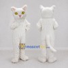 Custom White Cat Mascot Costume Adult Full Body Suit for Pet Events Custom White Cat Mascot Costume Adult Full Body Suit for Pet Events