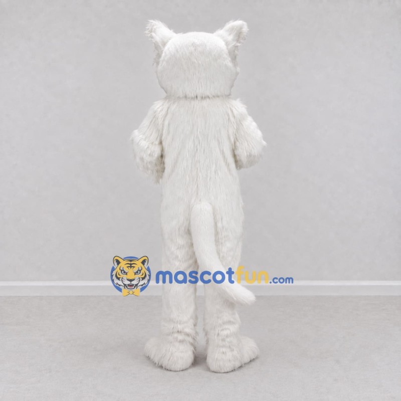 Custom White Cat Mascot Costume Adult Full Body Suit for Pet Events Custom White Cat Mascot Costume Adult Full Body Suit for Pet Events