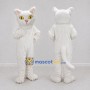 Custom White Cat Mascot Costume Adult Full Body Suit for Pet Events