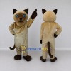Custom Tan and Brown Siamese Cat Mascot Costume Adult Full Body Suit for Pet Events Custom Tan and Brown Siamese Cat Mascot Costume Adult Full Body Suit for Pet Events