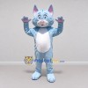 Custom Light Blue and White Cat Mascot Costume Adult Full Body Suit for Pet Events Custom Light Blue and White Cat Mascot Costume Adult Full Body Suit for Pet Events