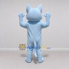 Custom Light Blue and White Cat Mascot Costume Adult Full Body Suit for Pet Events Custom Light Blue and White Cat Mascot Costume Adult Full Body Suit for Pet Events