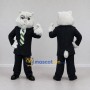 Custom White and Black Cat in Business Suit Mascot Costume Adult Full Body Suit for Corporate Events