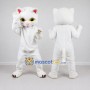 Custom White Cat Mascot Costume Adult Full Body Suit for Pet Events