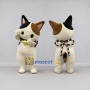 Custom White Black and Brown Calico Cat with Bell Mascot Costume Adult Full Body Suit for Store Openings