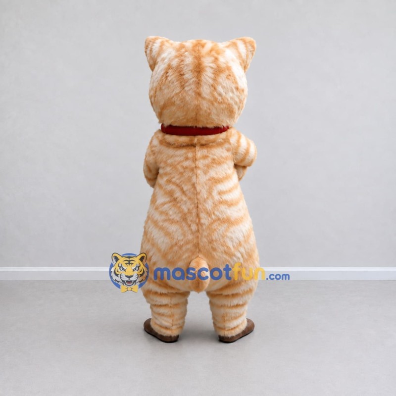 Custom Orange and Cream Tabby Cat with Kitten Mascot Costume Adult Full Body Suit for Pet Events Custom Orange and Cream Tabby Cat with Kitten Mascot Costume Adult Full Body Suit for Pet Events