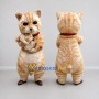 Custom Orange and Cream Tabby Cat with Kitten Mascot Costume Adult Full Body Suit for Pet Events
