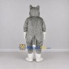 Custom Gray and White Husky Dog Mascot Costume Adult Full Body Suit for Pet Events