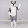 Custom Gray and White Husky Dog Mascot Costume Adult Full Body Suit for Pet Events