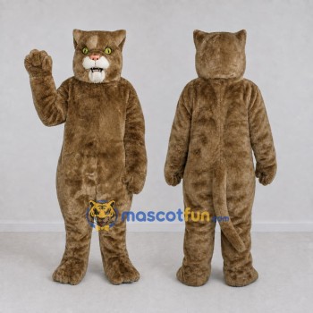 Custom Brown Cat Mascot Costume Adult Full Body Suit for Pet Events