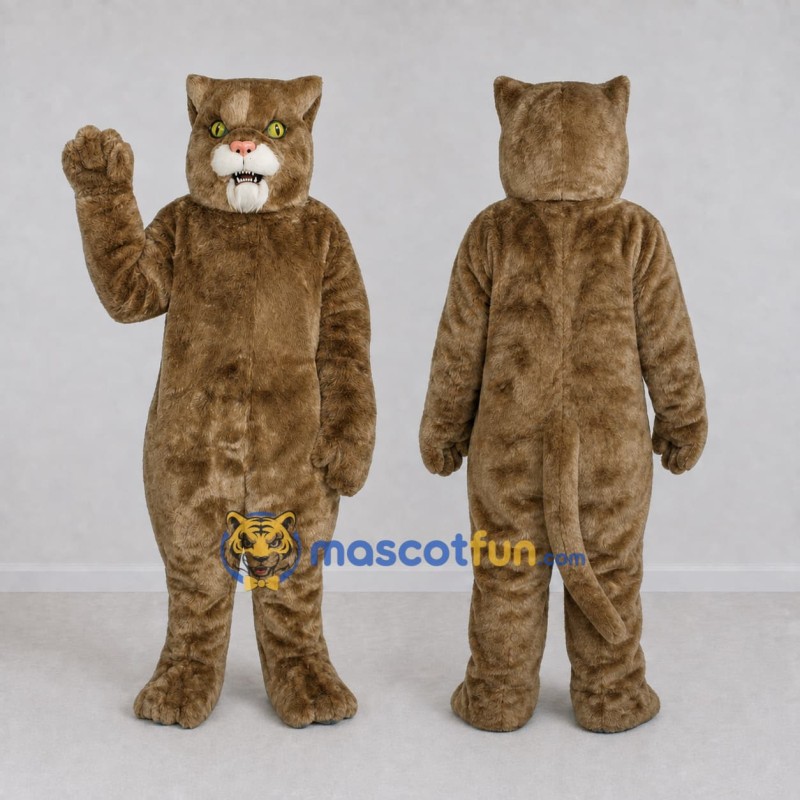 Custom Brown Cat Mascot Costume Adult Full Body Suit for Pet Events