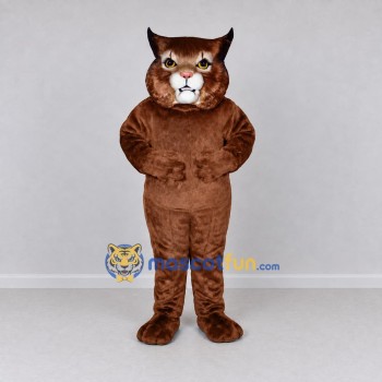Custom Brown and White Lynx Mascot Costume Adult Full Body Suit for Wildlife Events Custom Brown and White Lynx Mascot Costume Adult Full Body Suit for Wildlife Events