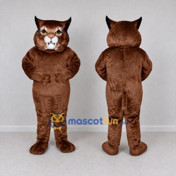 Custom Brown and White Lynx Mascot Costume Adult Full Body Suit for Wildlife Events