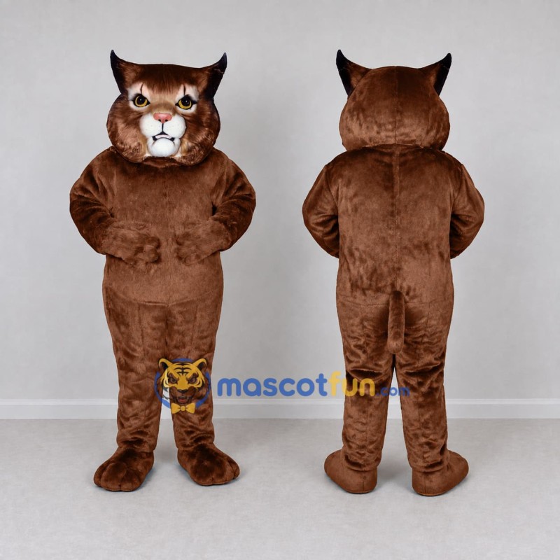Custom Brown and White Lynx Mascot Costume Adult Full Body Suit for Wildlife Events Custom Brown and White Lynx Mascot Costume Adult Full Body Suit for Wildlife Events