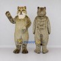 Custom Brown and Cream Tabby Cat Mascot Costume Adult Full Body Suit for Pet Events