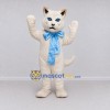 Custom White and Blue Cat with Bow Tie Mascot Costume Adult Full Body Suit for Pet Events Custom White and Blue Cat with Bow Tie Mascot Costume Adult Full Body Suit for Pet Events